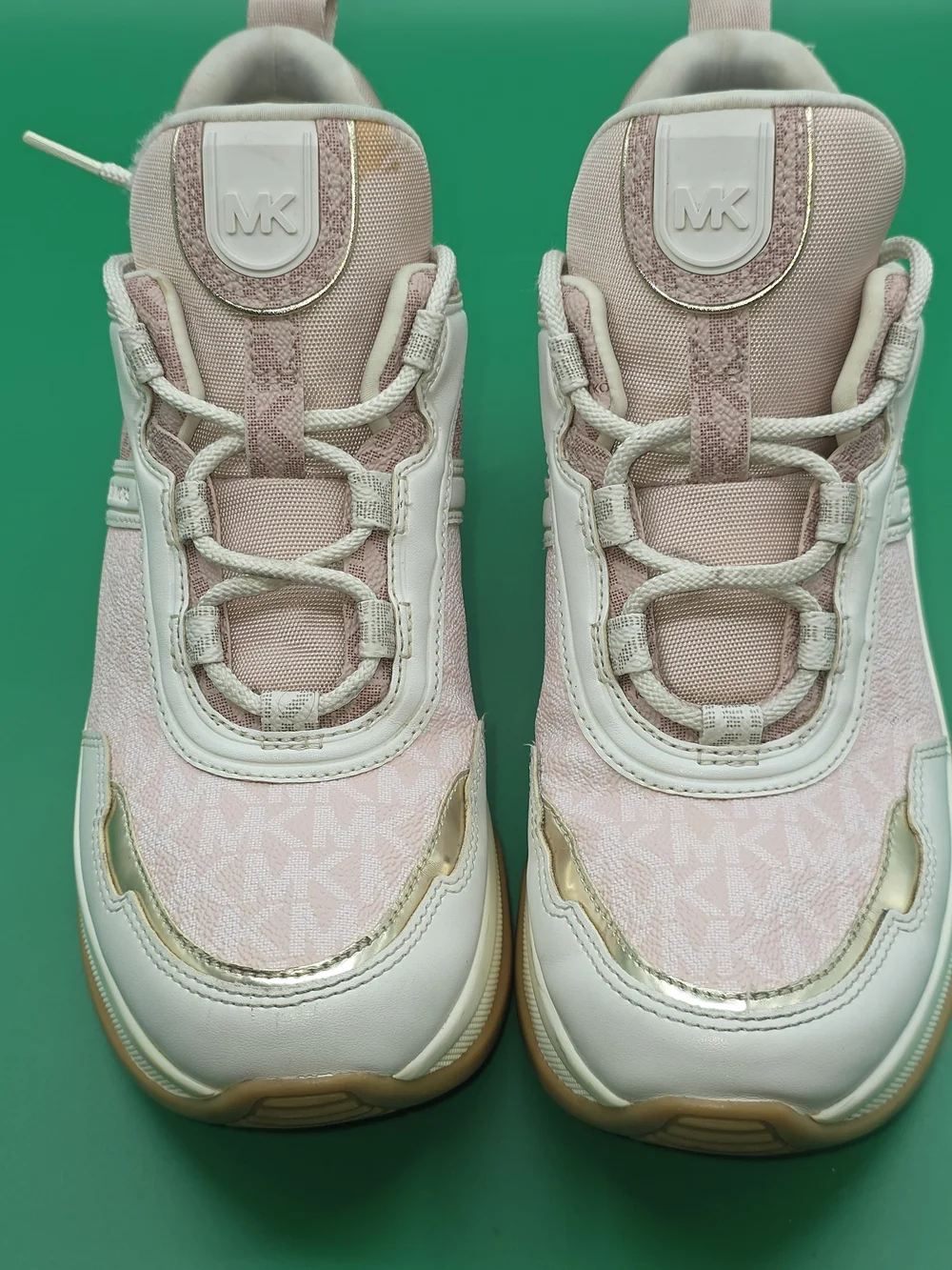 Michael Kors Pink & White Platform Sneakers - Size 8.5M